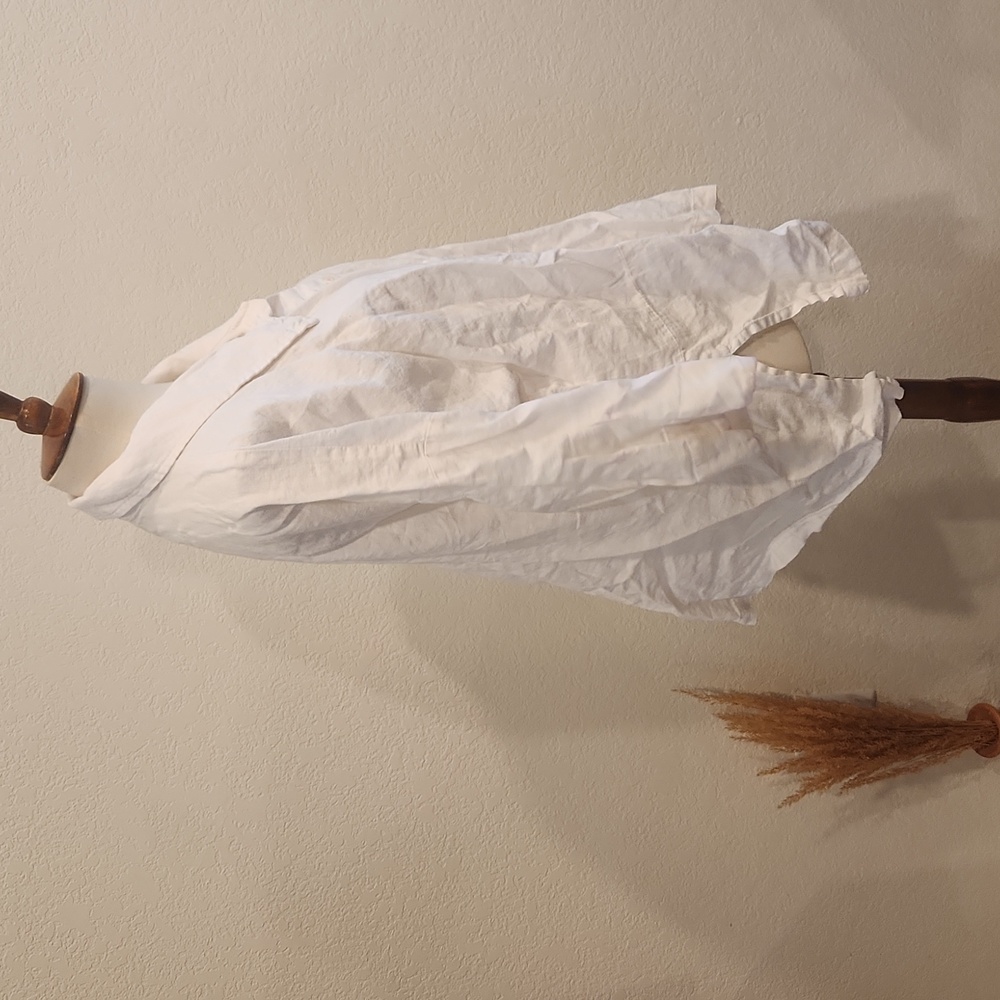 Flax Linen Button Down Blouse - image 3